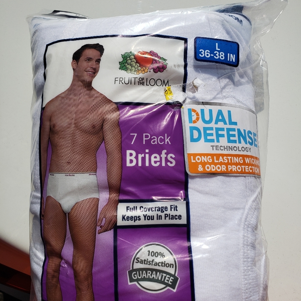 2 packages of Fruit of the Loom briefs New